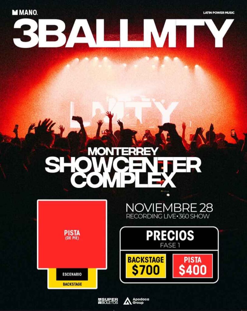 PRECIOS 3BALLMTY MONTERREY 2026 SHOWCENTER COMPLEX