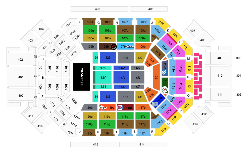 MAPA ARENA MONTERREY
