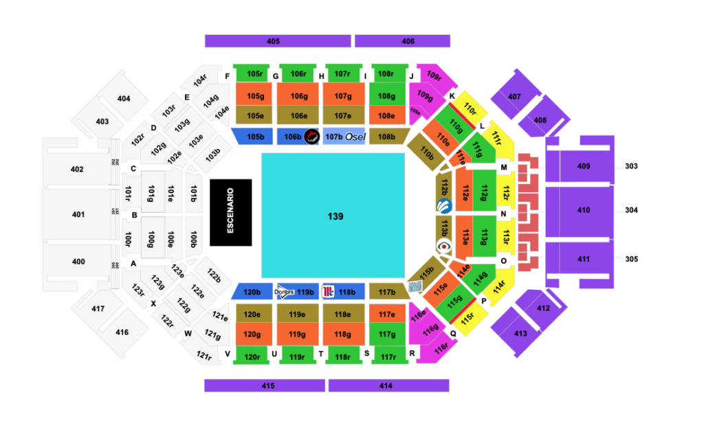 MAPA ARENA MONTERREY