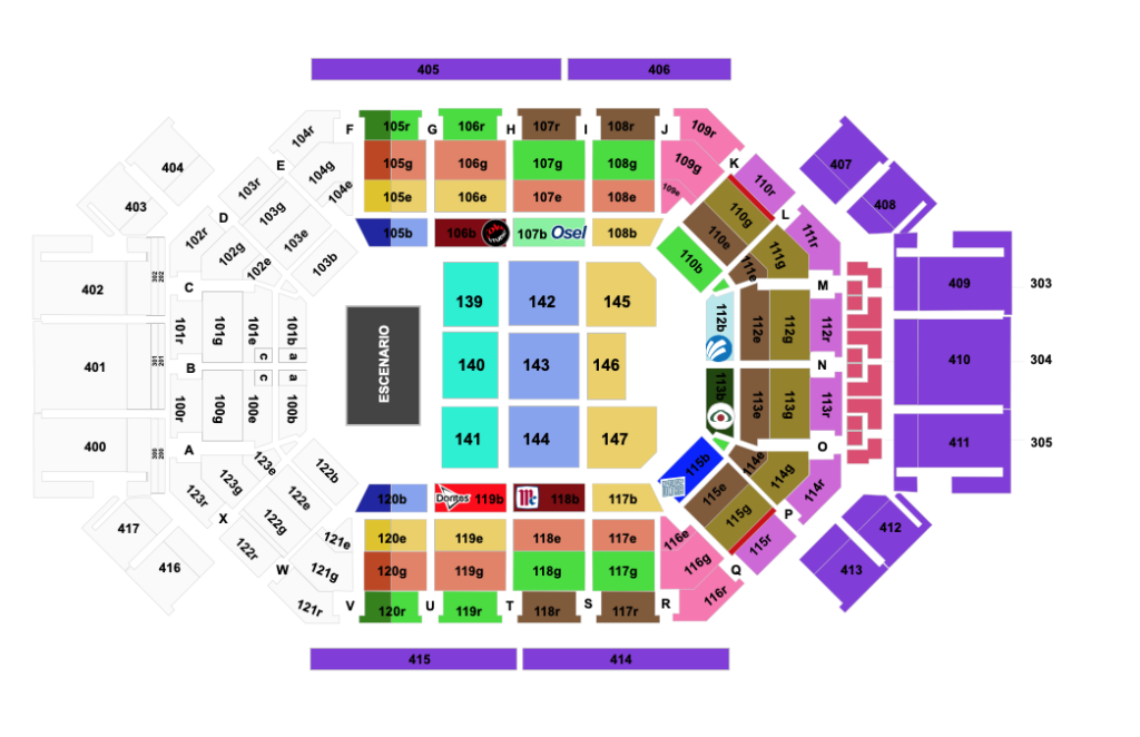 MAPA ARENA MONTERREY