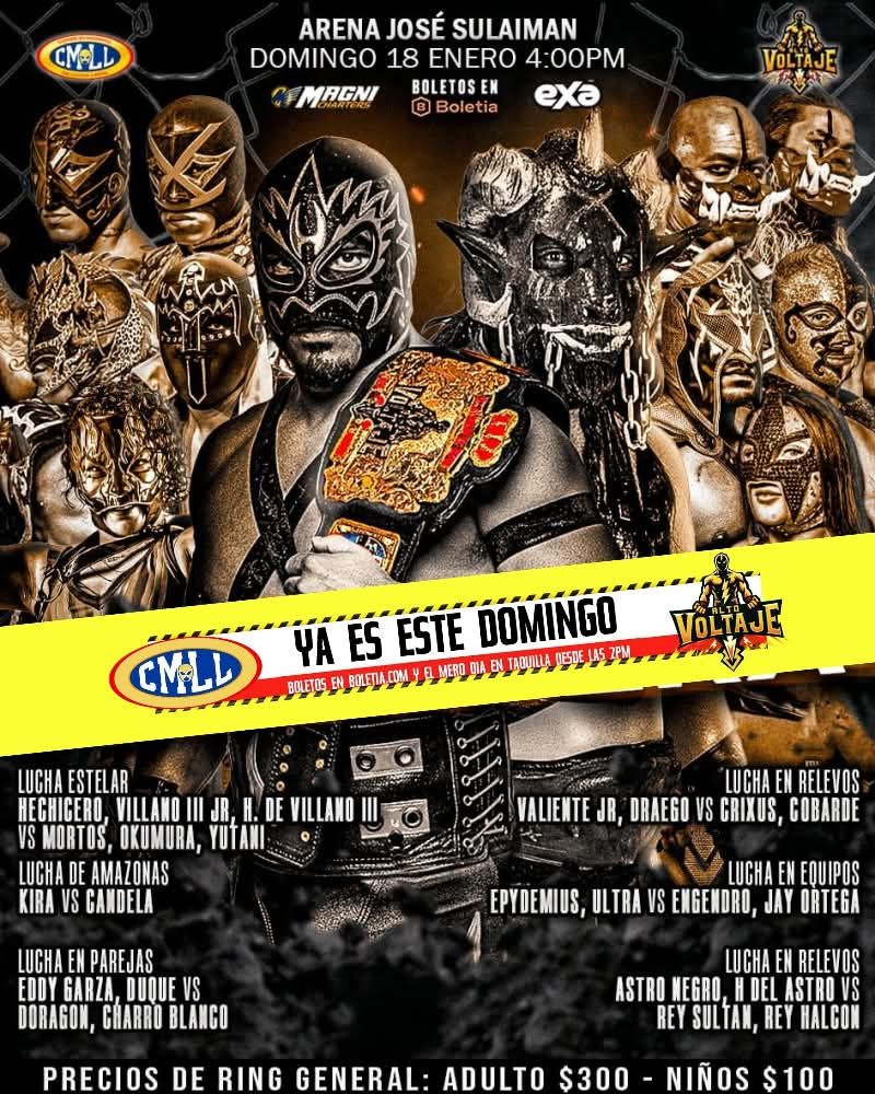 LUCHA LIBRE ENERO 2026 GIVEAWAY ARENA JOSE SULAIMAN