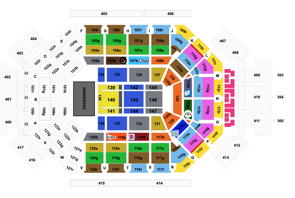 MAPA ARENA MONTERREY