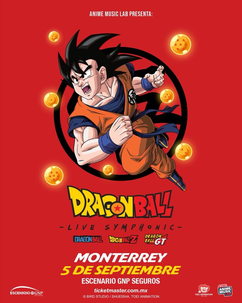 DRAGON BALL LIVE SYMPHONIC MONTERREY 2026 ESCENARIO GNP SEGUROS