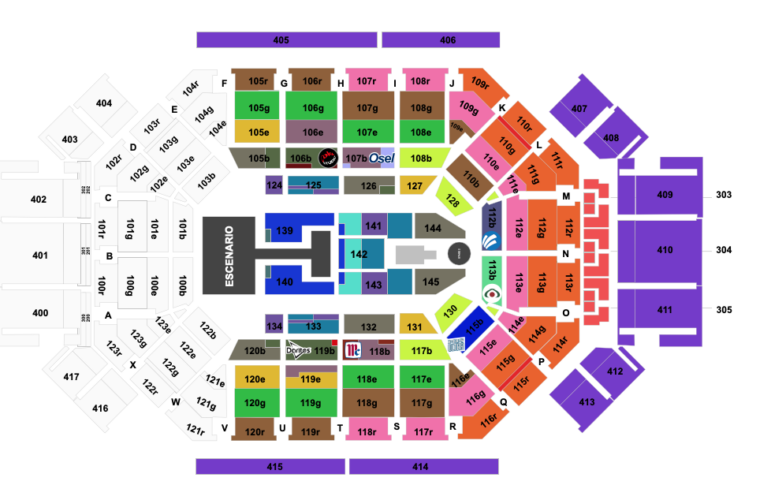 mapa Arena Monterrey