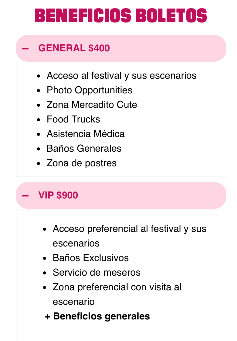 PRECIOS Y BENEFICIOS CUTE PRIDE FESTIVAL MONTERREY 2026 EXPLANADA RÍO 70