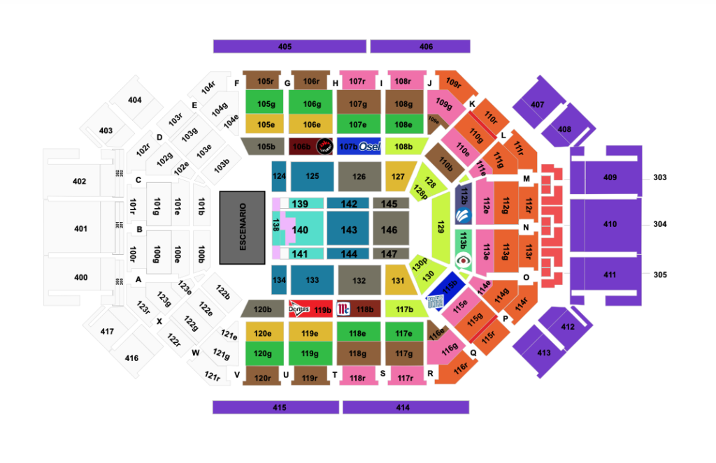 MAPA ARENA MONTERREY