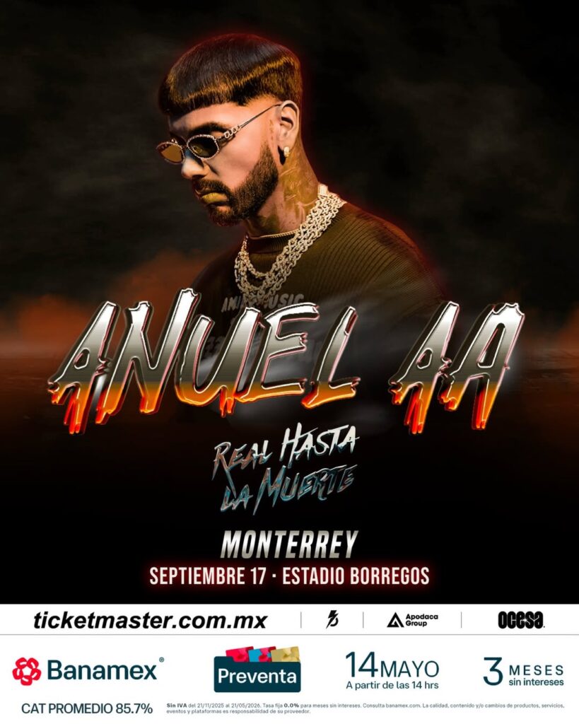 ANUEL AA MONTERREY 2026 ESTADIO BORREGOS