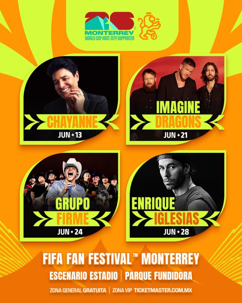 CARTELERA FIFA FAN FESTIVAL MONTERREY 2026
