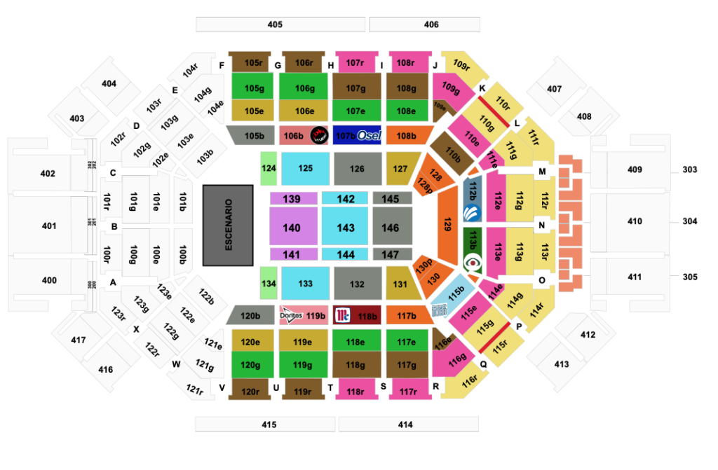MAPA ARENA MONTERREY