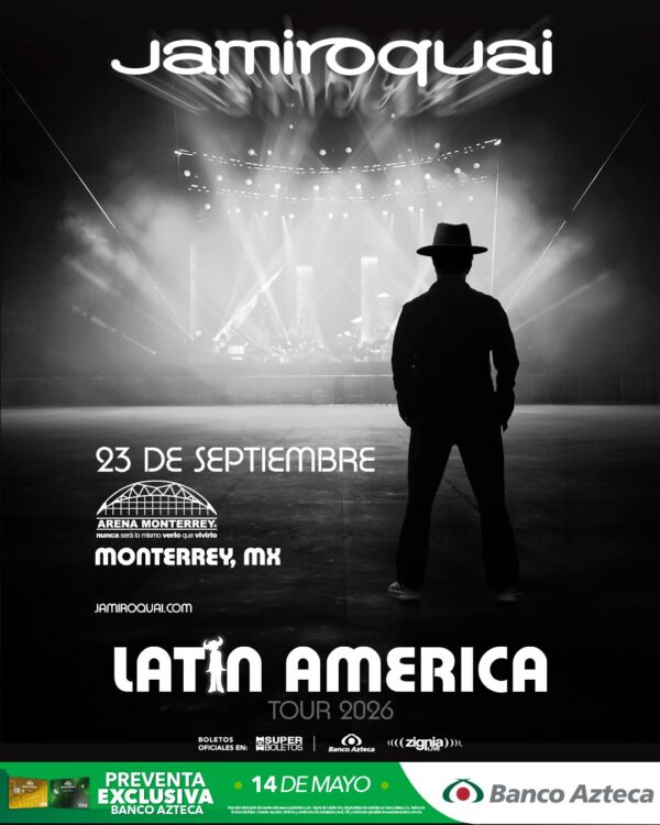 JAMIROQUAI MONTERREY 2026 ARENA MONTERREY