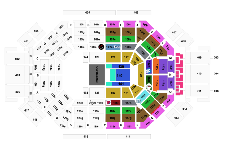 MAPA ARENA MONTERREY