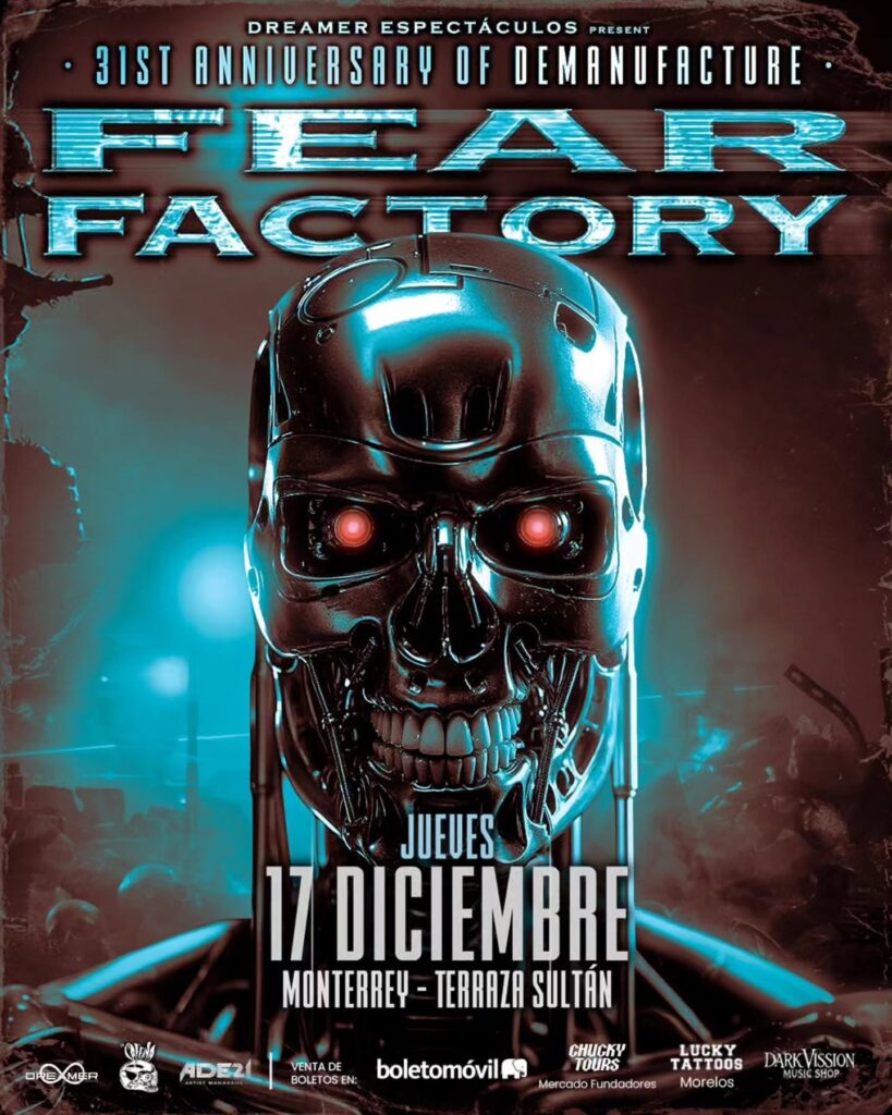 FEAR FACTORY MONTERREY 2026 TERRAZA SULTÁN