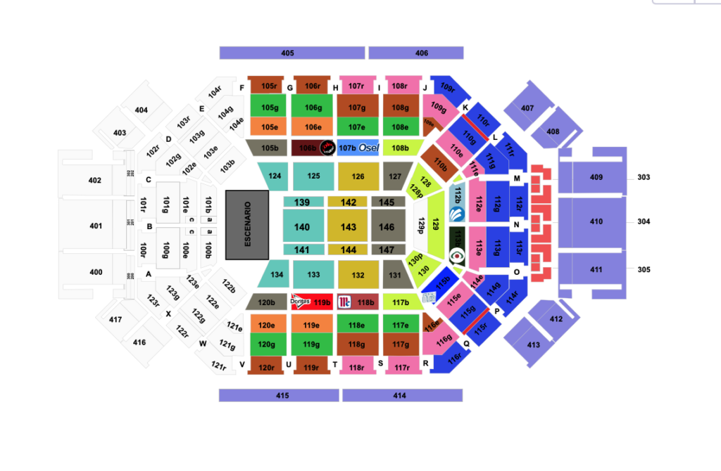 MAPA ARENA MONTERREY