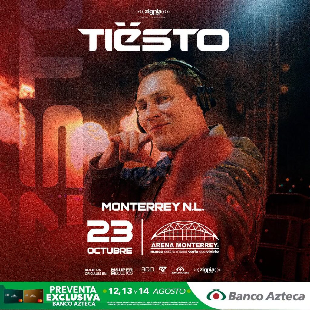 TIESTO MONTERREY 2026 ARENA MONTERREY