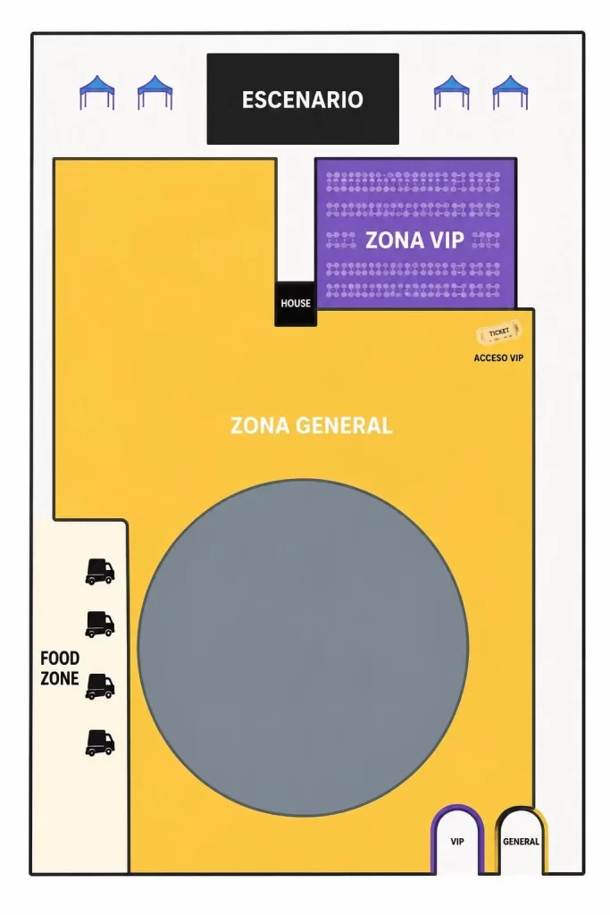 MAPA PRECIOS CUMBIAZO FEST MONTERREY 2026 EXPLANADA RÍO 70