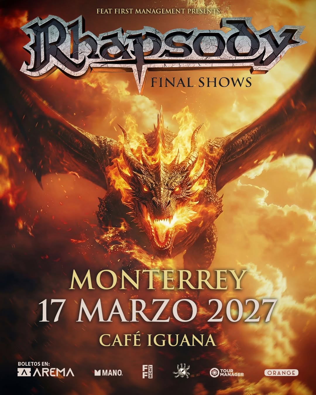 RHAPSODY OF FIRE MONTERREY 2027 CAFÉ IGUANA
