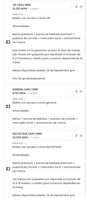 PRECIOS MACCABI HOUSE MONTERREY 2026 AUDITORIO RÍO 70